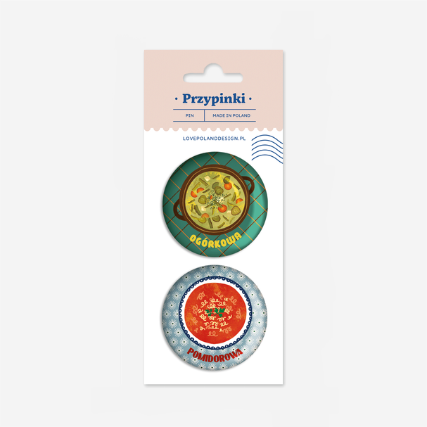 Cucumber + Tomato pin set