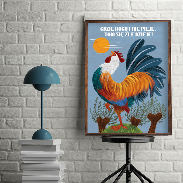 Rooster Poster 50x70