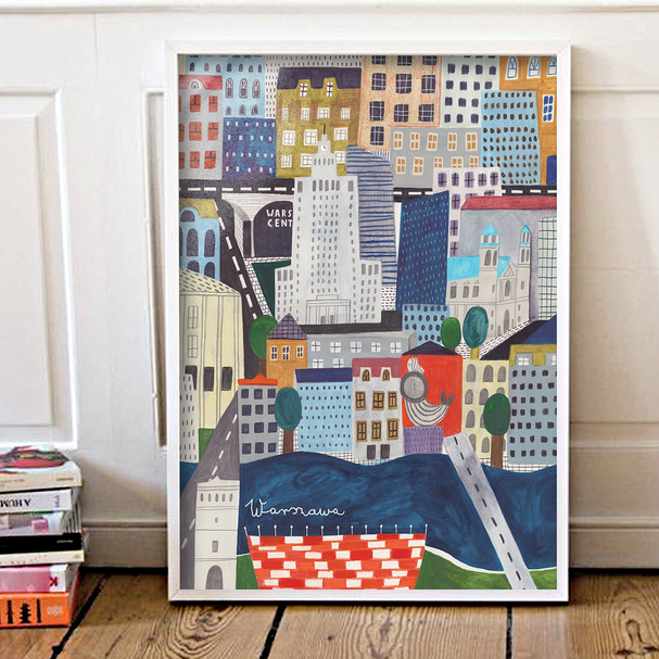 Plakat Warszawa Centrum 30x40