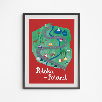 Plakat Polska Mapa 30x40