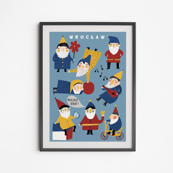 Plakat Wrocław Krasnale 50x70