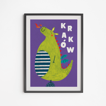 Krakow Dragon Barrel Poster 50x70