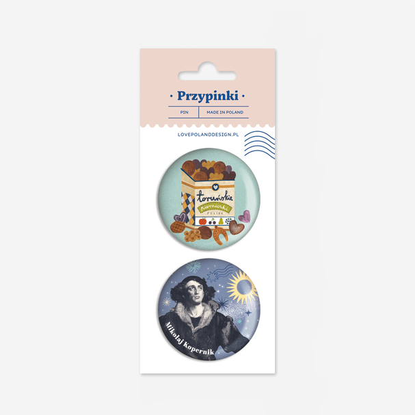 Zestaw Przypinek Kopernik + Pierniczki