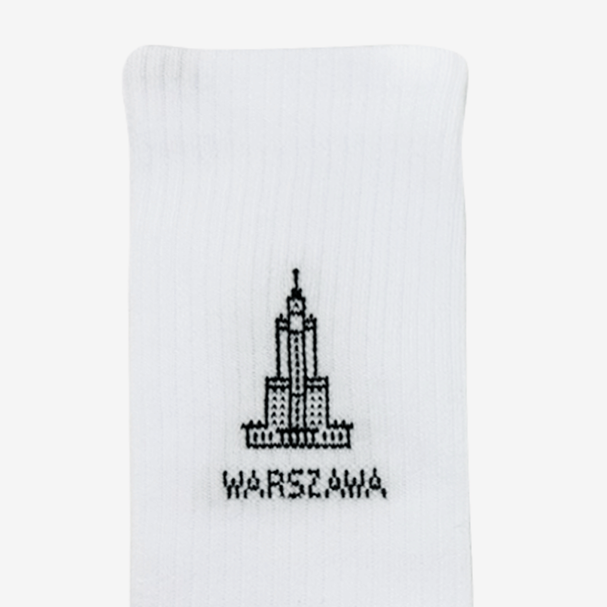 Skarpetki Sportowe Pałac Kultury Białe