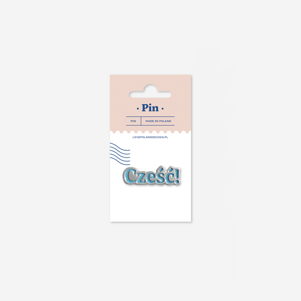 Pin Cześć Niebieski