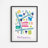 Plakat Mapa Katowice 30x40