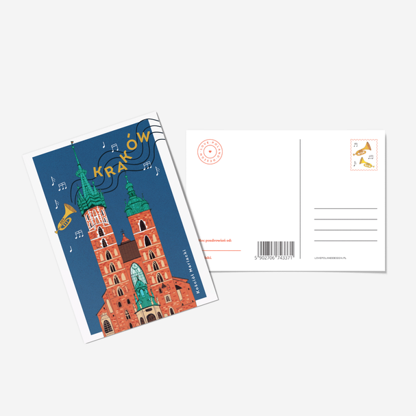 Pocztówka Kraków Kościół Mariacki