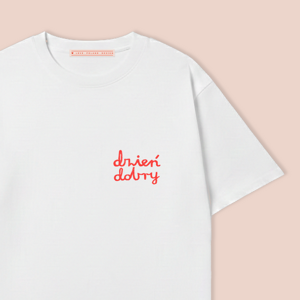 T-shirt Dzień Dobry Biały