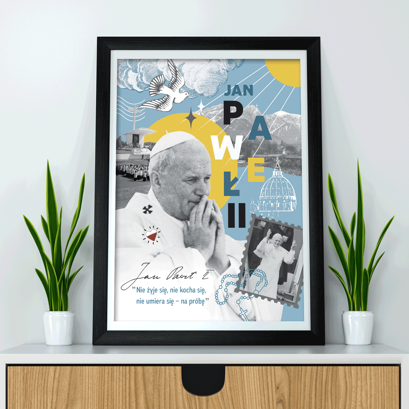 Plakat Papież Jan Paweł II Kolaż 21x30