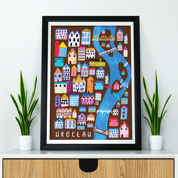 Poster Wroclaw Map 21x30