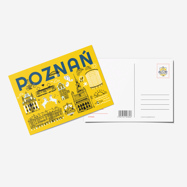 Pocztówka Poznań Symbole