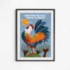 Rooster Poster 50x70