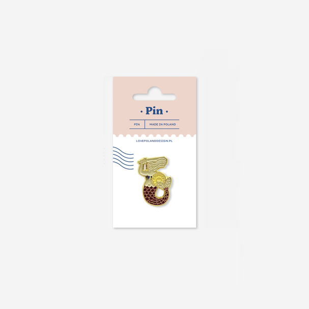Pin Mermaid Maroon