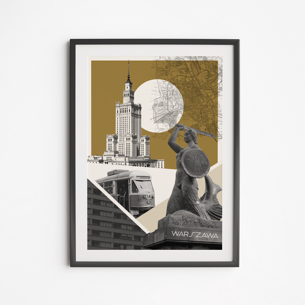 Plakat Warszawa Kolaż 30x40