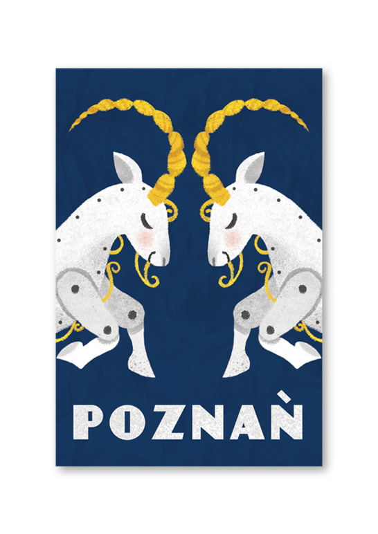 Pocztówka Poznań Koziołki Zegar
